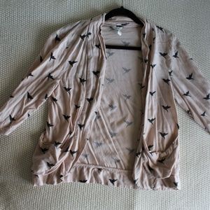 Blush patterned blazer/cardigan